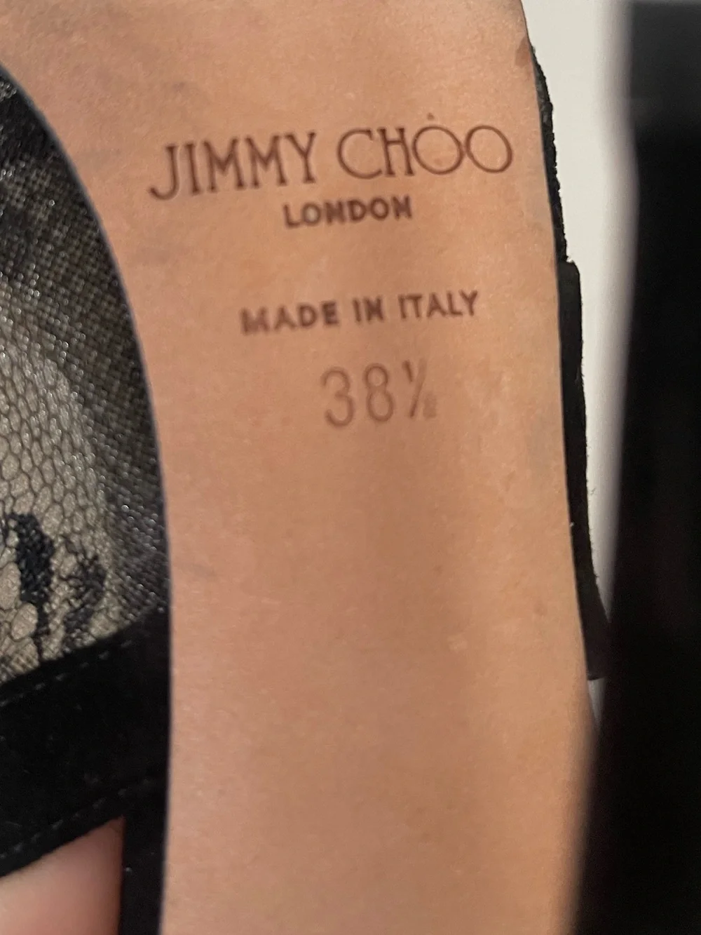 AUTHENTIC JIMMY CHOO ITALIAN LACE STILETTO HEELS